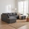 Stefan Canap�-lit avec chaise longue c�t� droit, gris.