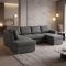 Stefan Canap�-lit avec chaise longue c�t� droit, gris.
