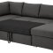 Stanford lux u-sovesofa hvile venstre og chaiselong hjre gr.