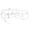 Sacramento Canap� d'angle, espace de rangement dissimul� et lit gigogne, gris.