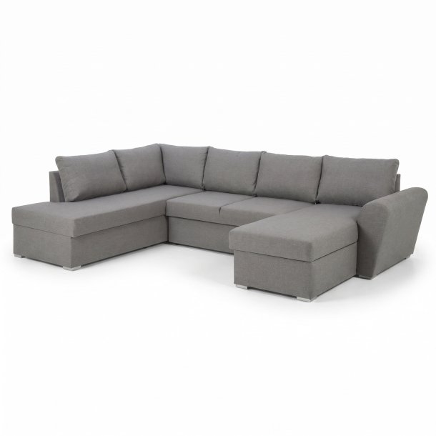Stan Canap�-lit, chaise longue c�t� droit, gris clair.