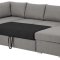 Stanford lux u-sovesofa med hvile til venstre og chaiselong hjre, lysegr.