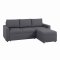 Sander Schlafsofa mit Ottomane, Aufbewahrung und Auszug grau.