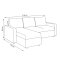 Sander slaapbank met chaise longue, opbergruimte en uittrek grijs.