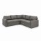 Sacramento Canap� d'angle, espace de rangement dissimul� et lit gigogne, gris clair.