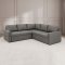 Sacramento Canap� d'angle, espace de rangement dissimul� et lit gigogne, gris clair.