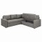Sacramento Canap� d'angle, espace de rangement dissimul� et lit gigogne, gris clair.