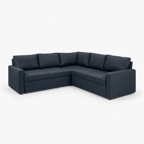 Sacramento Canap� d'angle, espace de rangement dissimul� et lit gigogne, bleu fonc�.