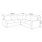 Sacramento Canap� d'angle, espace de rangement dissimul� et lit gigogne, bleu fonc�.