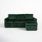 Sacramento Canap�-lit, chaise longue r�versible, espace de rangement dissimul� et lit escamotable, vert fonc�.