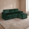 Sacramento Canap�-lit, chaise longue r�versible, espace de rangement dissimul� et lit escamotable, vert fonc�.