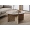 Vega sofabord 90cm marmor brun.