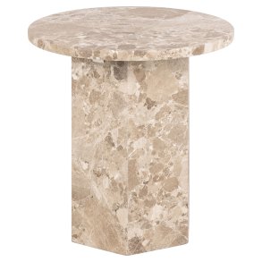 Naxos sofabord sidebord 50cm marmor brun.