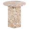 Naxos Couchtisch Beistelltisch 50cm Marmor braun.