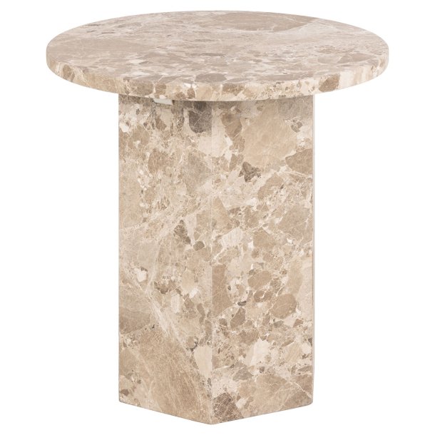 Naxos Couchtisch Beistelltisch 50cm Marmor braun.