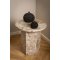 Naxos Couchtisch Beistelltisch 50cm Marmor braun.