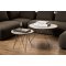Prunus Couchtisch 55cm Marmor braun.