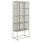Seaford Vitrinenschrank 2 Glastren grau.