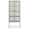 Seaford Vitrinenschrank 2 Glastren grau.