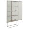 Seaford Vitrinenschrank 2 Glastren grau.