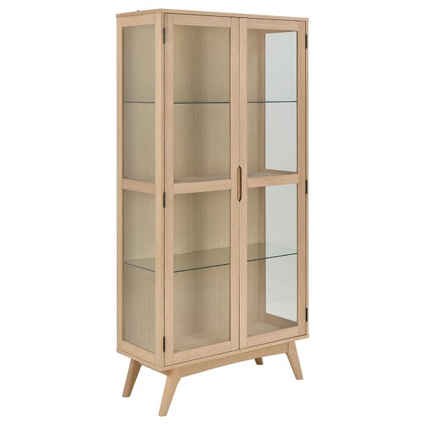 Marte Vitrinenschrank 2 Türen weiß.