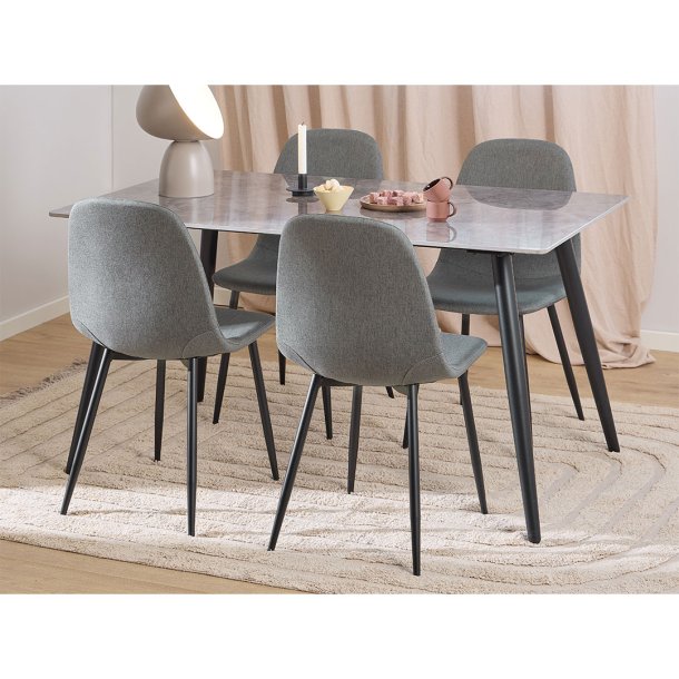 Wicklow matgrupp bord och 4 stolar gr, mrkgr.