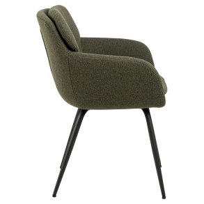 Dora matstol med armstd tyg grn.