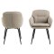 Dora matstol med armstd tyg beige.