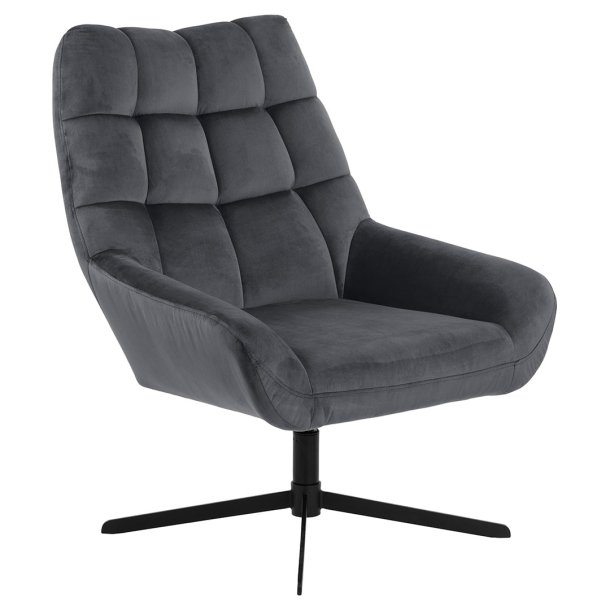 Paris fotel velour szary.