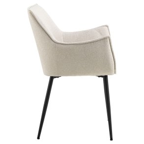 Bonita matstol med armstd tyg beige.