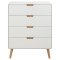Lowell Kommode 4 Schubladen wei.
