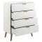 Lowell Kommode 4 Schubladen wei.
