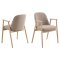 Leo matstol med armstd boucl beige.