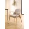 Leo matstol med armstd boucl beige.