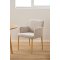 Zoe matstol med armstd boucl beige.