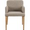 Zoe matstol med armstd boucl beige.