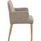 Zoe matstol med armstd boucl beige.