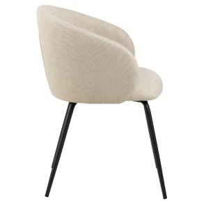 Eleanor matstol med armstd tyg beige.