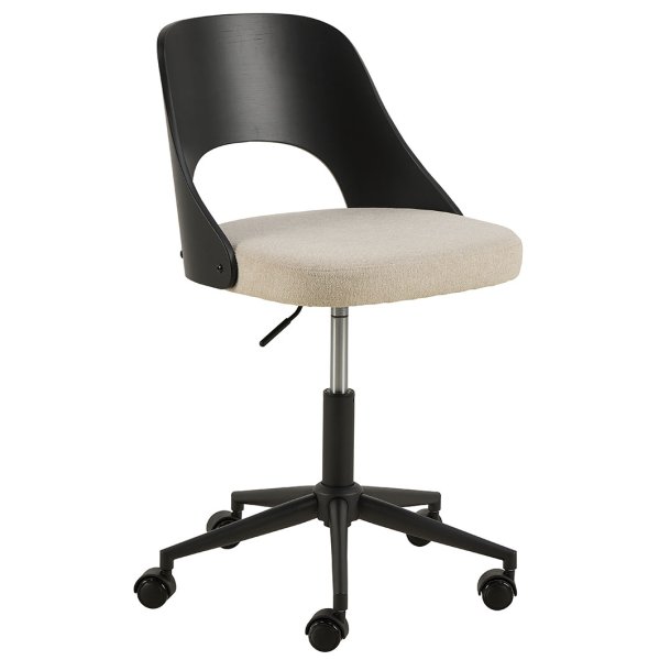 Lucy kontorsstol tyg beige.