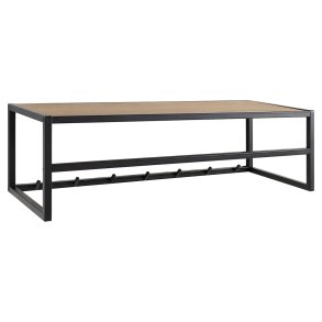 Seaford Wandgarderobe 1 Regal 7 Haken schwarz.