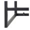 Seaford Wandgarderobe 1 Regal 7 Haken schwarz.