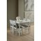 Alicante matgrupp bord och 4 stolar 70x110cm vit.