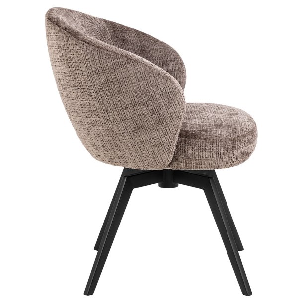 Darlene matstol med armstd chenille brun.