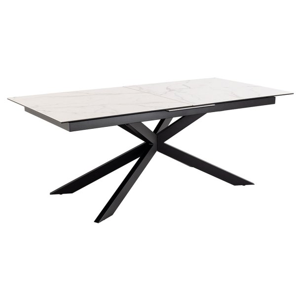 Irwine Esstisch 100x240cm Inkl. 1 Zusatzplatte, Wei.