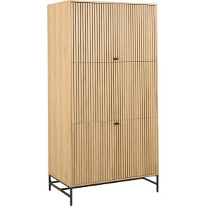 Albany Kleiderschrank 4 T�ren 6 Regale Natur.