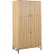 Albany Kleiderschrank 4 T�ren 6 Regale Natur.