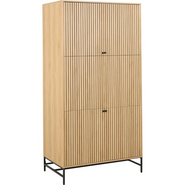 Albany Kleiderschrank 4 T�ren 6 Regale Natur.