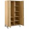 Albany Kleiderschrank 4 T�ren 6 Regale Natur.