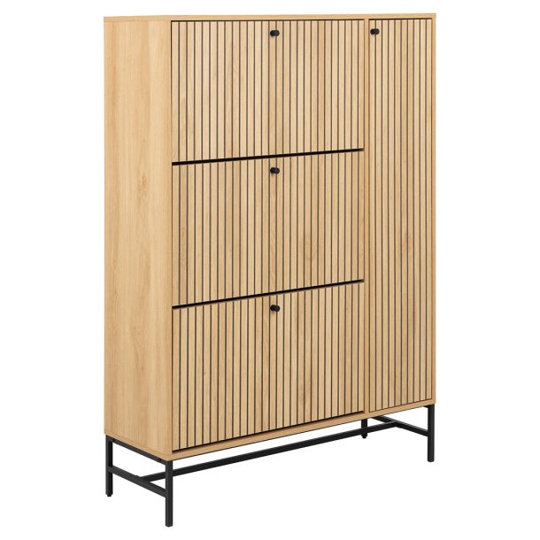 Albany skoskab 3 skuffer 3 hylder natur.