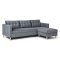 Marino Sofa BA3, Chaiselongue rechts oder links gewendet in Velour grau.